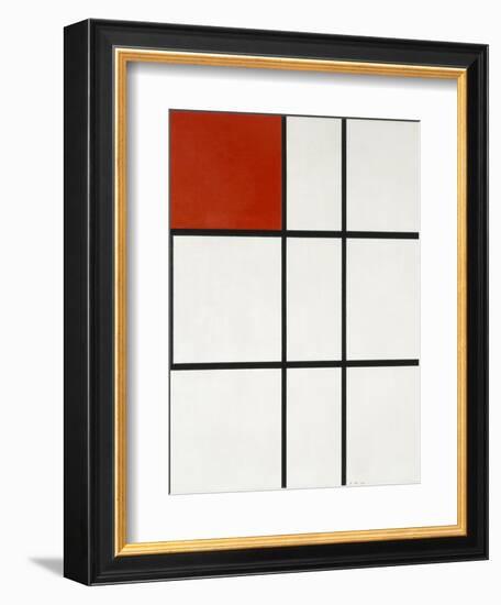 Composition B (No.II) with Red-Piet Mondrian-Framed Giclee Print