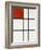 Composition B (No.II) with Red-Piet Mondrian-Framed Giclee Print