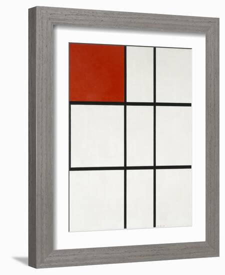 Composition B (No.II) with Red-Piet Mondrian-Framed Giclee Print