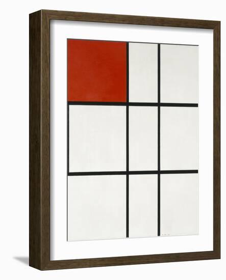 Composition B (No.II) with Red-Piet Mondrian-Framed Giclee Print