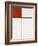 Composition B (No.II) with Red-Piet Mondrian-Framed Giclee Print