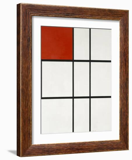 Composition B (No.II) with Red-Piet Mondrian-Framed Giclee Print