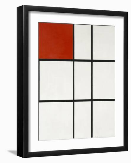 Composition B (No.II) with Red-Piet Mondrian-Framed Giclee Print