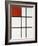 Composition B (No.II) with Red-Piet Mondrian-Framed Giclee Print