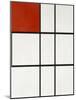 Composition B (No.II) with Red-Piet Mondrian-Mounted Giclee Print