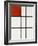 Composition B (No.II) with Red-Piet Mondrian-Framed Giclee Print