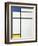 Composition Blue, Yellow and White, 1936-Piet Mondrian-Framed Giclee Print