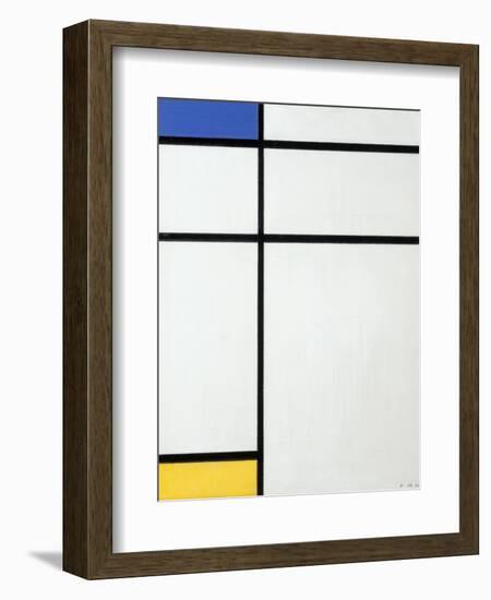 Composition Blue, Yellow and White, 1936-Piet Mondrian-Framed Giclee Print