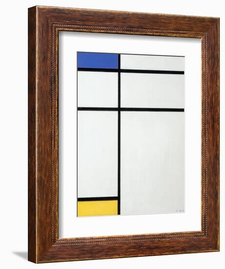 Composition Blue, Yellow and White, 1936-Piet Mondrian-Framed Giclee Print