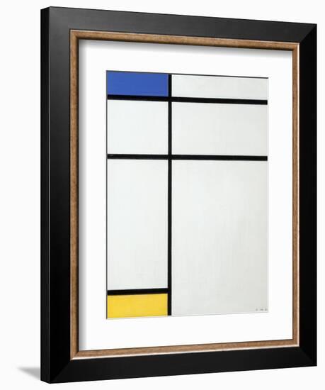 Composition Blue, Yellow and White, 1936-Piet Mondrian-Framed Giclee Print