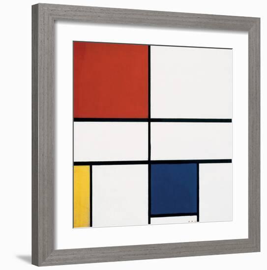 Composition C (no.III), with Red, Yellow and Blue, 1935-Piet Mondrian-Framed Art Print