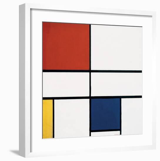 Composition C (no.III), with Red, Yellow and Blue, 1935-Piet Mondrian-Framed Art Print