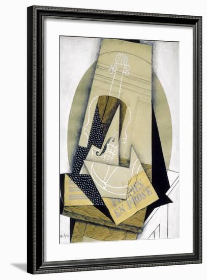 Composition du Violon (Composition with Violine), 1915-Juan Gris-Framed Giclee Print