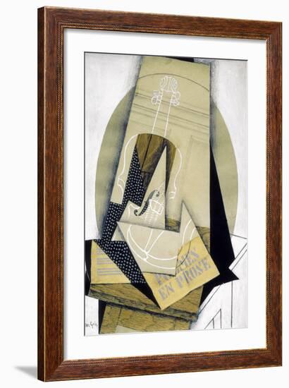 Composition du Violon (Composition with Violine), 1915-Juan Gris-Framed Giclee Print