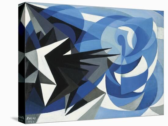 Composition en Azul-Giacomo Balla-Framed Stretched Canvas