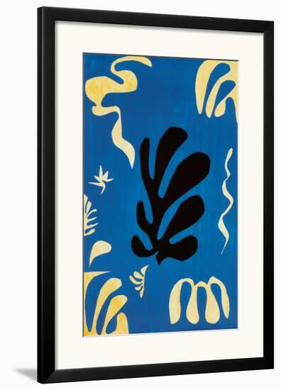 Composition Fond Bleu-Henri Matisse-Framed Art Print