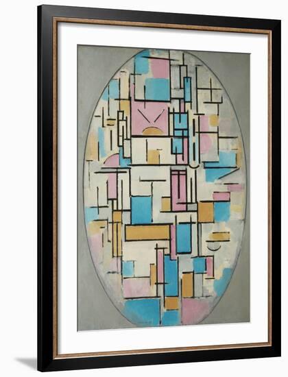 Composition in Oval with Color Planes 1, 1914-Piet Mondrian-Framed Art Print