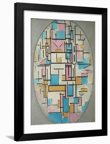 Composition in Oval with Color Planes 1, 1914-Piet Mondrian-Framed Art Print