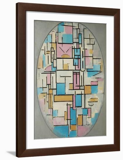 Composition in Oval with Color Planes 1, 1914-Piet Mondrian-Framed Art Print