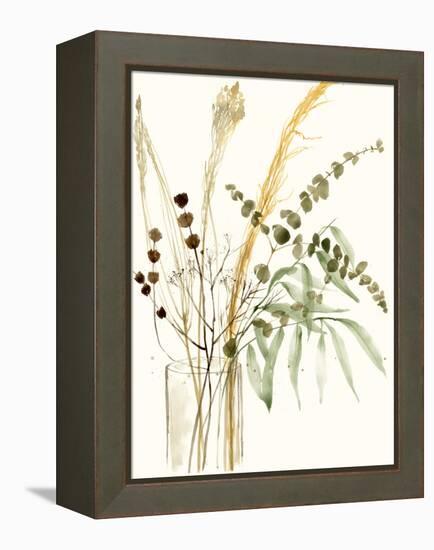 Composition in Vase II-Jennifer Goldberger-Framed Stretched Canvas