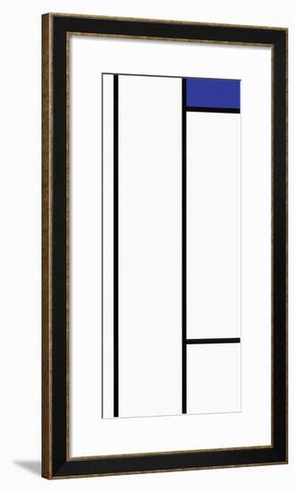 Composition in White and Blue-Piet Mondrian-Framed Serigraph