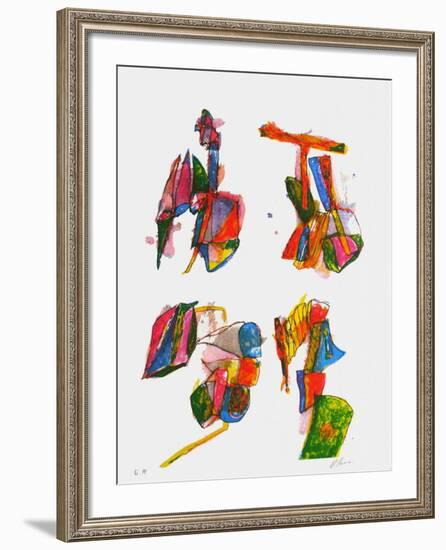 Composition IX-Daniel Humair-Framed Serigraph