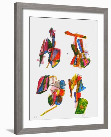 Composition IX-Daniel Humair-Framed Serigraph