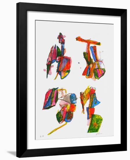 Composition IX-Daniel Humair-Framed Serigraph