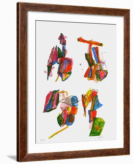 Composition IX-Daniel Humair-Framed Serigraph