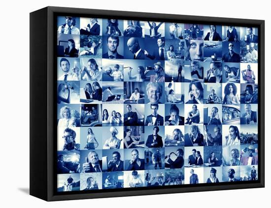 Composition of Different Kind of People-olly2-Framed Premier Image Canvas
