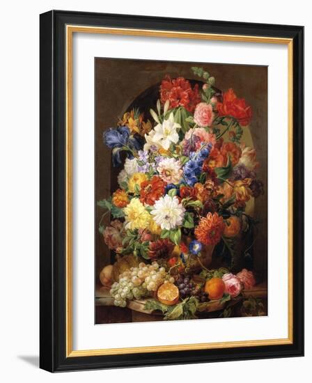 Composition of Flowers, 1839-Joseph Nigg-Framed Giclee Print