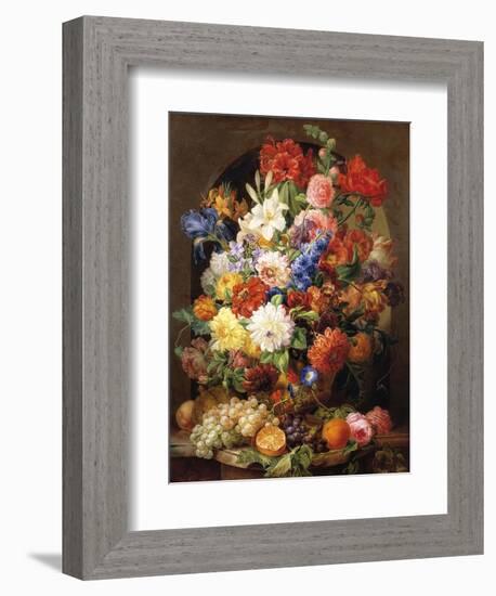 Composition of Flowers, 1839-Joseph Nigg-Framed Giclee Print