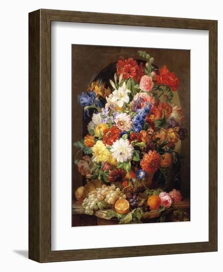 Composition of Flowers, 1839-Joseph Nigg-Framed Giclee Print