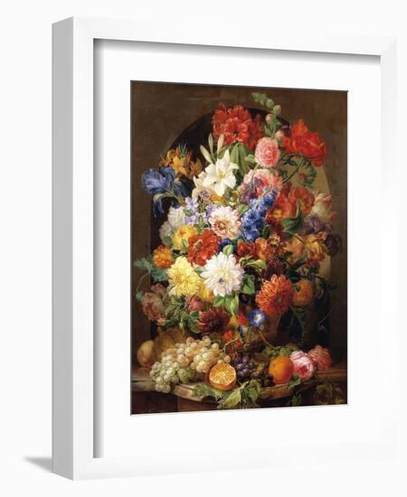 Composition of Flowers, 1839-Joseph Nigg-Framed Giclee Print