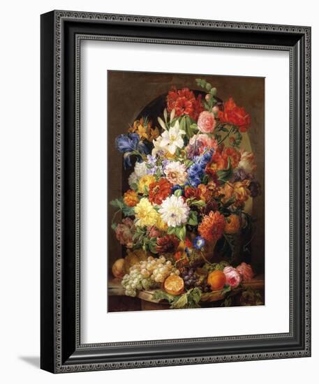 Composition of Flowers, 1839-Joseph Nigg-Framed Giclee Print