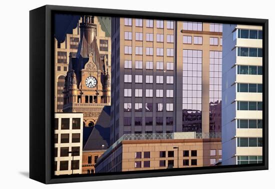 Composition of Milwaukee Buildings-benkrut-Framed Premier Image Canvas