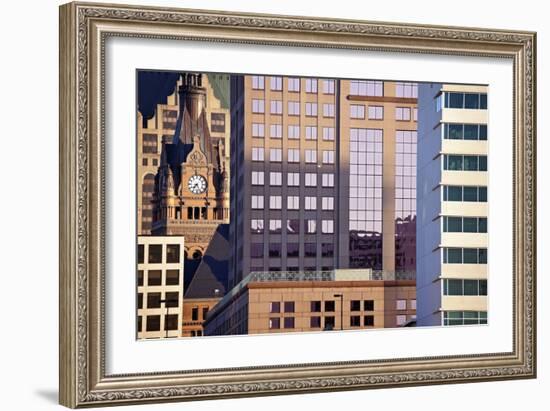 Composition of Milwaukee Buildings-benkrut-Framed Photographic Print