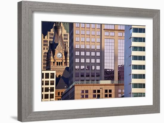 Composition of Milwaukee Buildings-benkrut-Framed Photographic Print