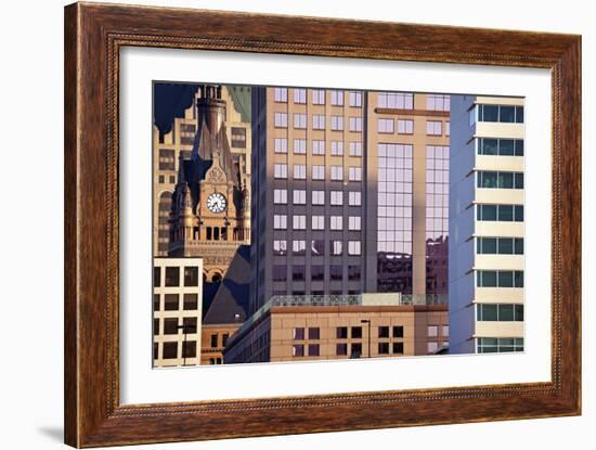 Composition of Milwaukee Buildings-benkrut-Framed Photographic Print