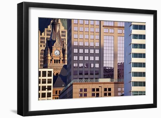 Composition of Milwaukee Buildings-benkrut-Framed Photographic Print