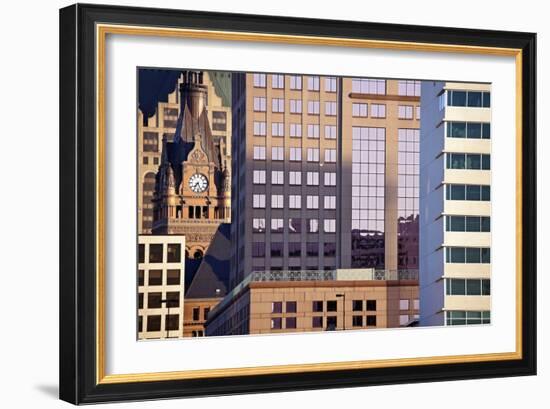 Composition of Milwaukee Buildings-benkrut-Framed Photographic Print