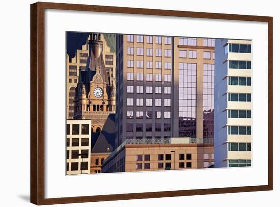 Composition of Milwaukee Buildings-benkrut-Framed Photographic Print