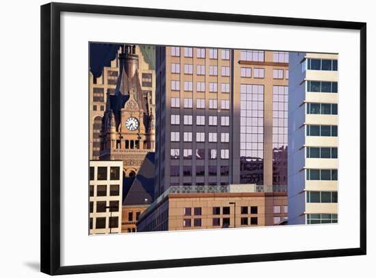 Composition of Milwaukee Buildings-benkrut-Framed Photographic Print