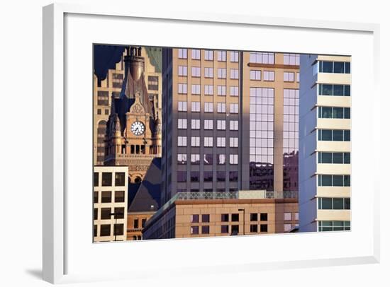 Composition of Milwaukee Buildings-benkrut-Framed Photographic Print