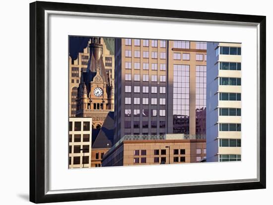 Composition of Milwaukee Buildings-benkrut-Framed Photographic Print