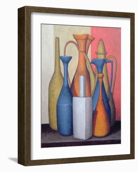 Composition of Vessels, Varying Tones-Brian Irving-Framed Giclee Print