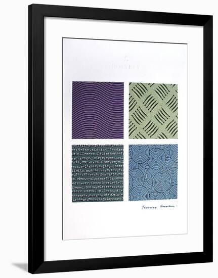 Composition Polyrey-Terence Conran-Framed Serigraph