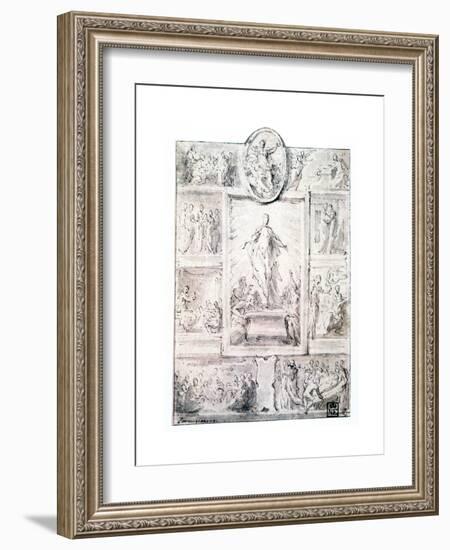 Composition Sketch, C1513-1540-Parmigianino-Framed Giclee Print