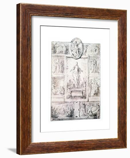 Composition Sketch, C1513-1540-Parmigianino-Framed Giclee Print