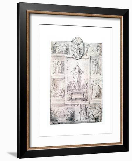 Composition Sketch, C1513-1540-Parmigianino-Framed Giclee Print